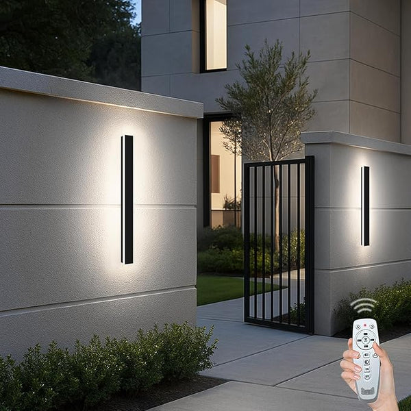 31.49 Inch Outdoor Wall Lights, Ip65 Waterproof Linear Led Modern Wall Sconce, 3CCT Color Selectable LED Strip | Lumora