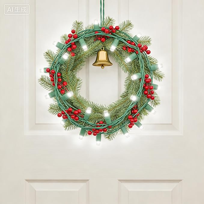 Christmas String Lights (White -Breathing, 25FT), Mini LED String Lights, Waterproof Fairy Lights for Outdoor Indoor Holiday Party Patios Wedding Valentines Day Halloween Xmas Decor