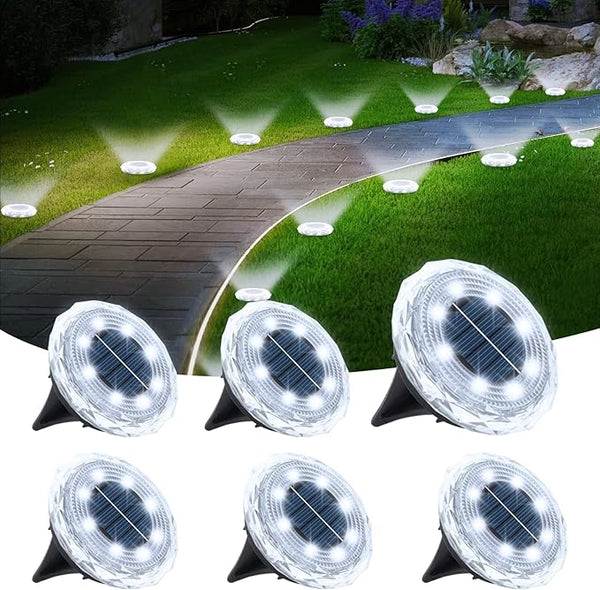 echosari Solar Ground Lights 6 Pack, Upgraded Solar Garden Lights Waterproof Long Lasting for Pathway Walkway Patio | Lumora