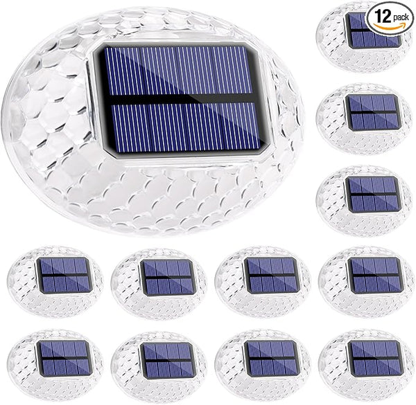 LYHOPE Solar Fence Lights Outdoor, IP65 Waterproof Light for Outside, 12 Pack Solar Deck Lights for Backyard | Lumora