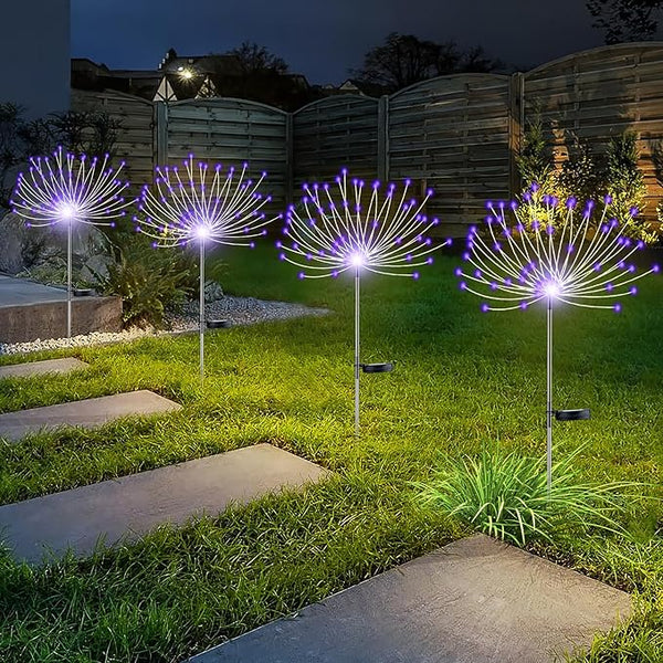 YOTOZU 4 PCS Solar Firework Light, Outdoor Solar Garden Decorative Lights 120 LED Powered 40 Copper Wires String | Lumora