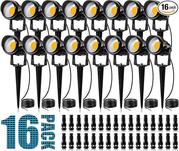 SUNVIE 12W Low Voltage Landscape Lighting Landscaping Lights with Connectors Outdoor LED Landscape Light 3000K | Lumora