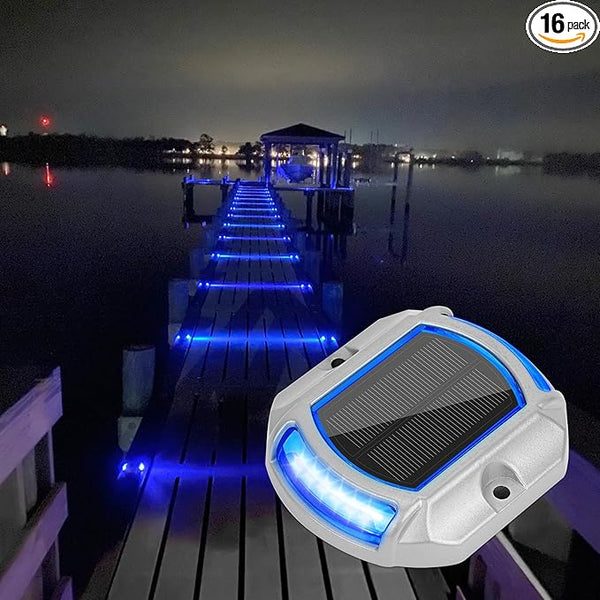 VOLISUN Solar Driveway Lights Dock Deck Lights 16 Pack,2 Colors in 1, LED Solar Powered Waterproof Outdoor Warning | Lumora