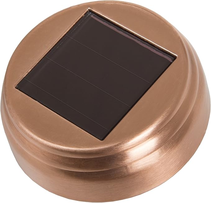 Pure Garden Outdoor Solar Lights - 8-Pack Stainless-Steel LED Lights for Gardens, Pathways, and Patios - Weather-Resistant Stake Lights (Copper)