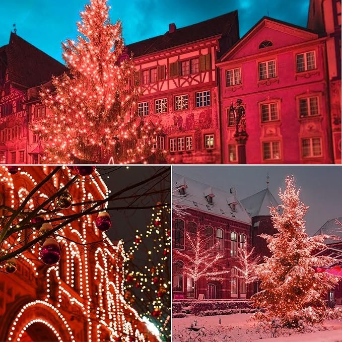 70 Counts Red Christmas Lights – 35.5ft Red LED Christmas Lights Outdoor Commercial Grade Waterproof, Valentine's | Lumora