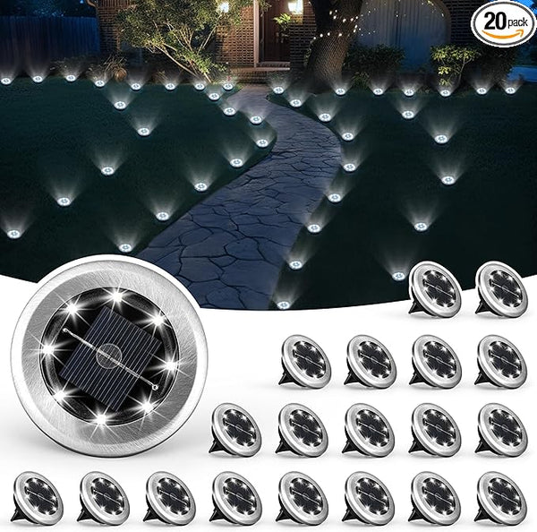 SOLPEX Mini Solar Ground Lights, 20 Pack Solar Lights Outdoor Waterproof, Pathway Lights Solar Powered, Solar | Lumora