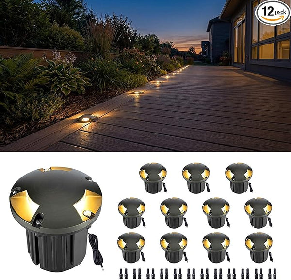 Gardenreet Landscape Well Lights Brass - Ip65 Hardwired Electric Low Voltage In Ground - Outdoor Path Light | Lumora