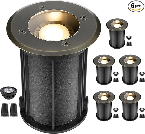 Gardenreet Landscape In Ground Well Lights - Brass Electric Ip65 Low Voltage Lights, Wired LED - Outdoor Path Light | Lumora