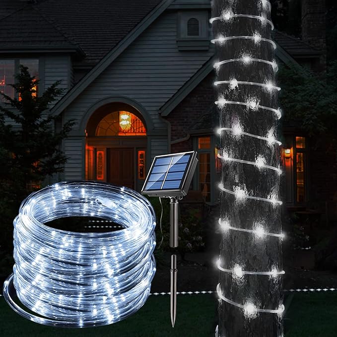 Honche Solar Rope Light 33FT 100LED IP65 Waterproof Outdoor LED Copper Fairy String Tube Lights for Party Gazebo | Lumora