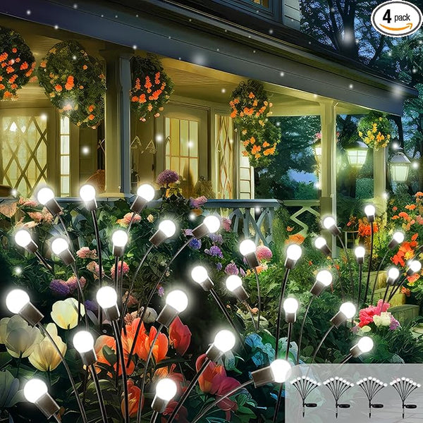 BOSSERN 2025 Solar Lights Outdoor Waterproof, 4 Pack Solar Garden Lights, Firefly Light Outdoor Waterproof, Twinkle | Lumora