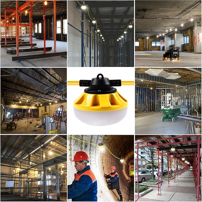 200FT Construction String Lights LED Industrial Grade Best for Construction Sites, Renovation, Walkways,Patio,Mine | Lumora