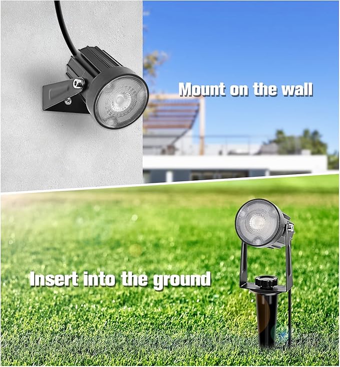 APONUO Christmas Solar Spot Lights Outdoor Color Changing,2 Colors Modes Metal Solar Landscape Lighting RGB | Lumora