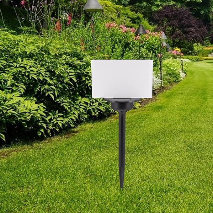 VALICLUD Solar LED Yard Ground Lamp with Heat Transfer Acrylic Panel 120x190mm Solar Garden Path Light Outdoor Landscape Lighting for Patio Lawn