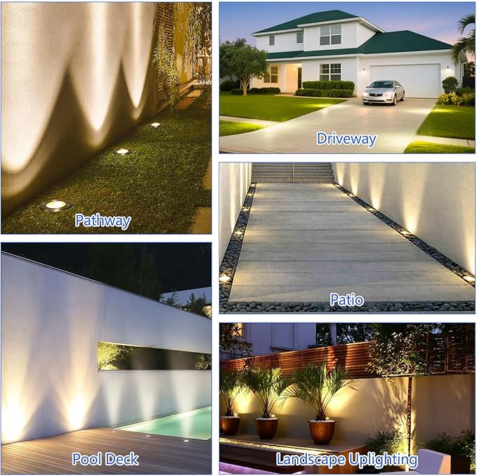 JESLED Low Voltage Landscape Lights, 6W LED Well Lights IP67 Waterproof, 3000K Warm - Outdoor Lighting Accessory | Lumora