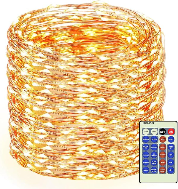 Decute 164FT 500LED Christmas Fairy String Lights Dimmable with Remote Control Copper Wire Starry Lights with UL | Lumora