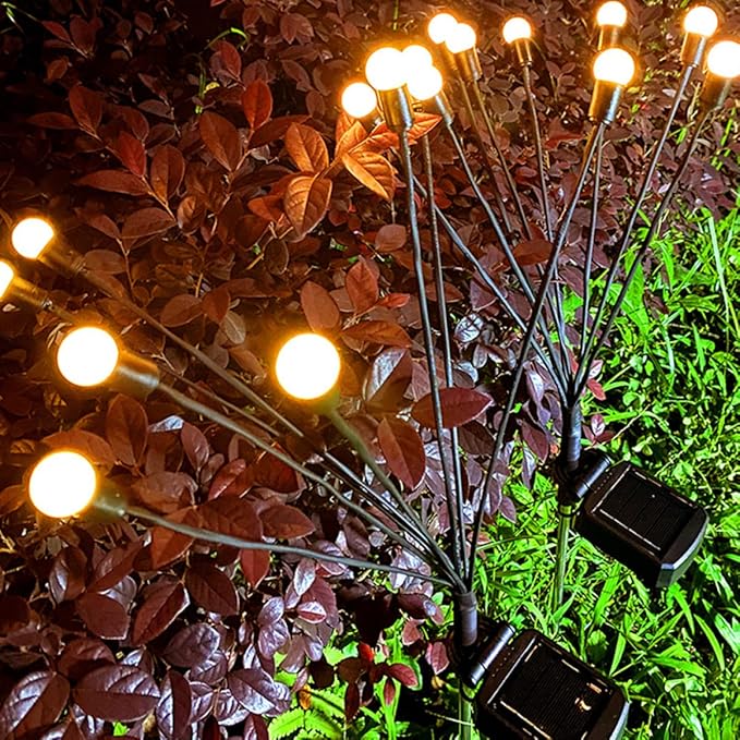 POPETPOP Solar Pathway Lights 8 LED Solar Powered Garden Decoration Waterproof Function for Outdoor Use Landscape Lighting and Festive Events