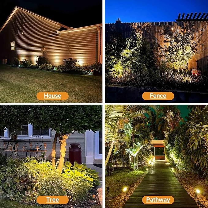 Warm White Spot Lights, Outdoor 3000K LED Spotlights, Outside Landscape Lighting IP65 Waterproof Garden Uplights | Lumora