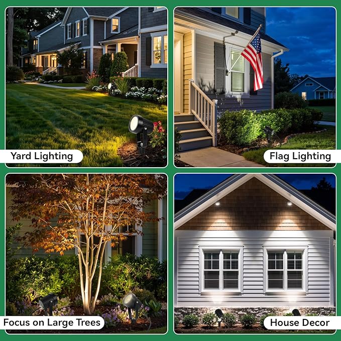 Low Voltage Landscape Spotlight, 12V LED Outdoor Spot Lights, Landscape Lighting Wired for Yard Path Garden Tree | Lumora
