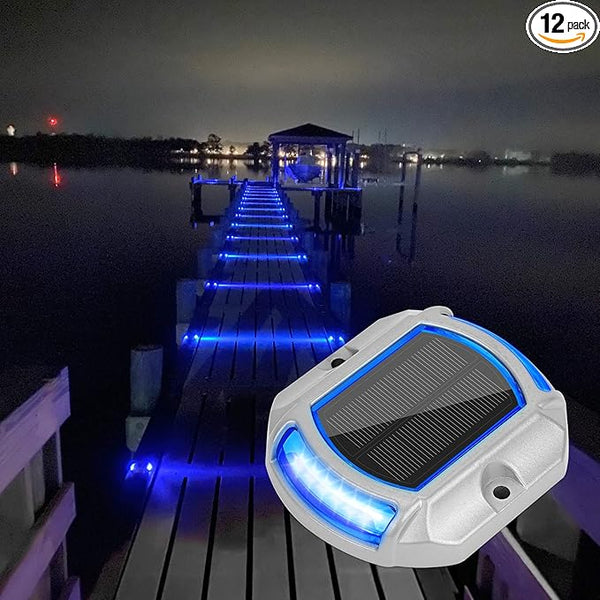 VOLISUN Solar Driveway Lights Dock Deck Lights 12 Pack,2 Colors in 1, LED Solar Powered Waterproof Outdoor Warning | Lumora