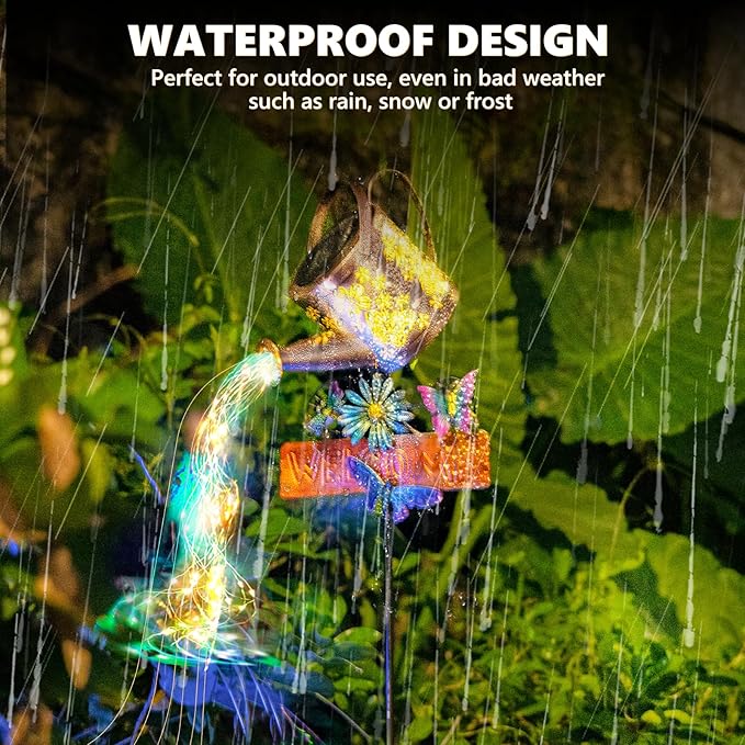 Solar Watering Can Lights, Solar Lanterns Outdoor Waterproof Garden Decor, Yard Lights for Outside Flower Bed Decor, Garden Gifts for Mom & Grandma