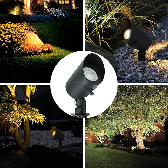 Lumina Lighting® 5W Landscape Lighting 12V Landscape Lights Low Voltage Landscape Spotlights Warm White Waterproof | Lumora