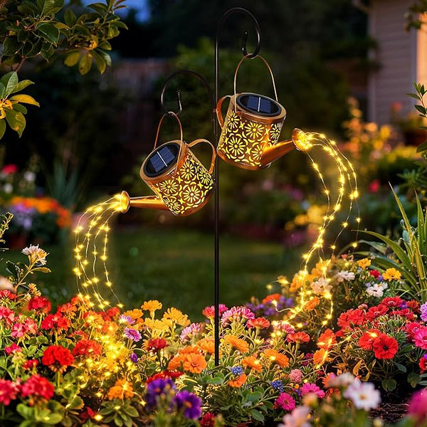 X-PREK Solar Garden Lights Outdoor Decoration, Metal Solar Watering Can Lights Outdoor Waterproof, Small Patio | Lumora