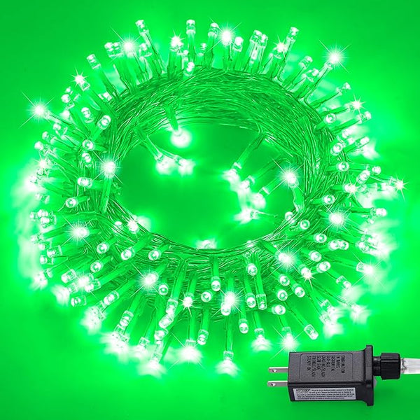 JMEXSUSS Green Christmas Lights Indoor Plug in,150 LED Connectable String Lights Outdoor, 59ft 8 Modes Green | Lumora