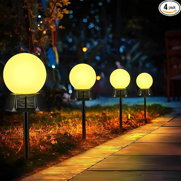 BlcTec Solar Pathway Lights Outdoor, Warm White Path Lights with 3-Sided Solar Panels, 18H Runtime, IP65 | Lumora