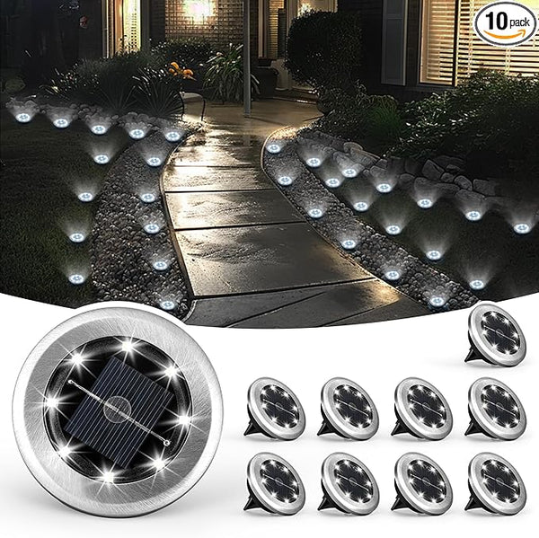SOLPEX Mini Solar Ground Lights, 10 Pack Solar Lights Outdoor Waterproof, Pathway Lights Solar Powered, Solar | Lumora