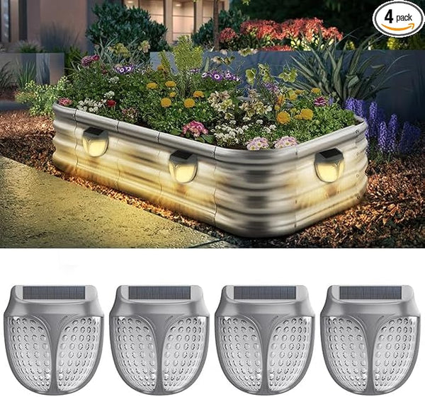 Raised Garden Bed Solar Lights Magnetic, IPX4 Waterproof Solar Lights Outdoor Dusk to Dawn, Solar Powered Garden | Lumora