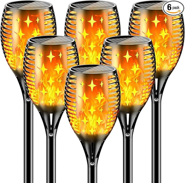 YoungPower 43'' Large Solar Torch Light Flickering Flames, Waterproof Outdoor Decoration Light for Yard Driveway, 6 | Lumora