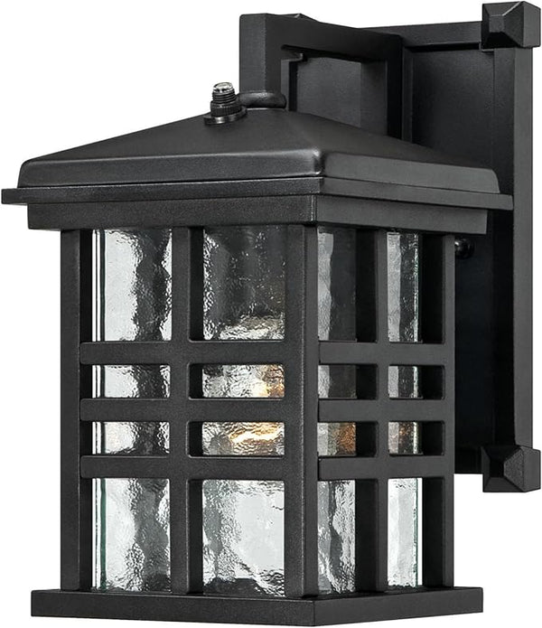 Westinghouse 6204500 Caliste 1 Light Outdoor Wall Lantern with Dusk to Dawn Sensor, Textured Black | Lumora