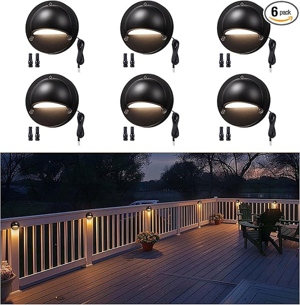 Low Voltage Deck Lights - 12V Landscape Step Lights Outdoor, 5 Color Temperature Dimmable, IP65 Waterproof | Lumora
