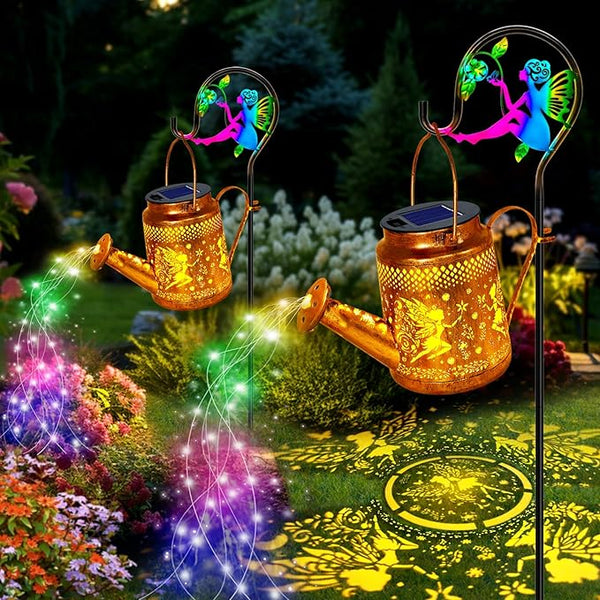 Solar Watering Can Lights, Fairy Hanging Lanterns Outdoor, Gardening Gifts for Mom Women Grandma Birthday | Lumora