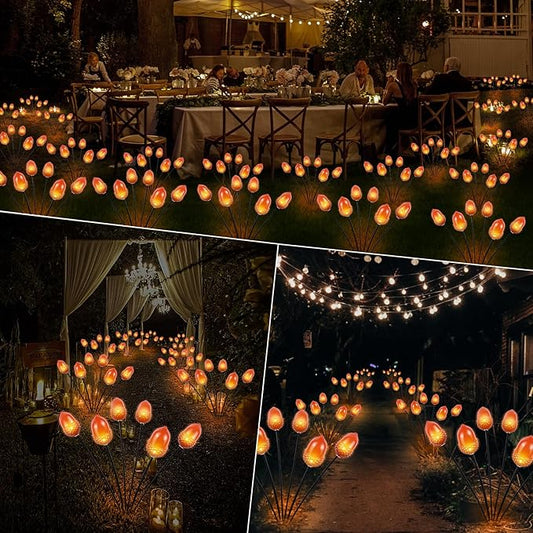 Thanksgiving Decorations Outdoor Solar Garden Lights,12LED Artificial Big 3D Acorn Thanksgiving Light, Fall Decor Solar Path Lights for Home Autumn Harvest Fall Party Decor,2PACKS Orange