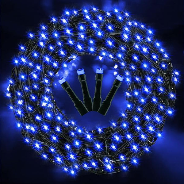 AmyHomie Blue Christmas Lights, 108Ft 300LED Halloween String Lights Outdoor Waterproof, End-to-End Indoor Fairy | Lumora
