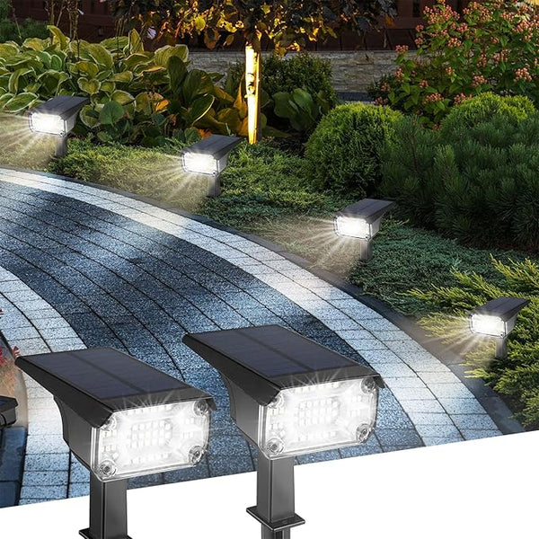Kingsyard Solar Lights Outdoor Waterproof IP68, 47 LEDs 3 Lighting Modes USB & Solar Powered Garden Yard Pathway | Lumora