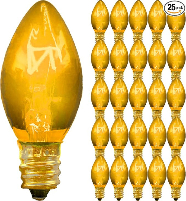 EST. LEE DISPLAY L D 1902 Indoor & Outdoor String Light C9 Glass Christmas Steady Transparent Replacement Bulbs E17 | Lumora