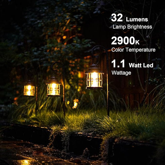 GOODSMANN Landscape Lights Outdoor Low Voltage Landscape Lighting Kits 6PK Path Lights 1.1W 32 Lumen 2900K Warm White Metal Pathway Lights Wired 12V AC Outdoor Sidewalk Lights with Cable Connectors