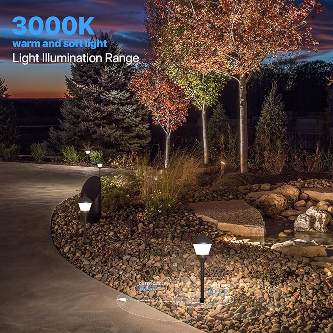 GOODSMANN Pathway Light 1.5W LED Outdoor Low Voltage Landscape Lighting 100 Lumen Hardwired Path Lights 3000K Warm | Lumora