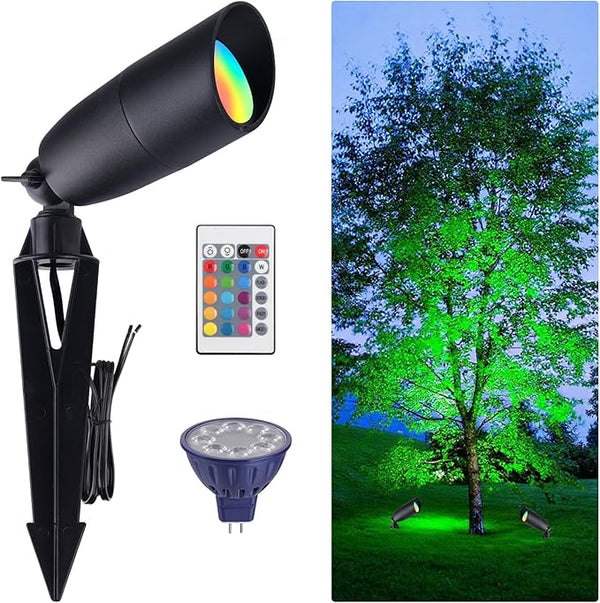 Cheopha MR16 Color Changing Led Bulb 12V Landscape Lighting, RGB Landscape Spotlight 5W 16 Colors, Waterproof | Lumora