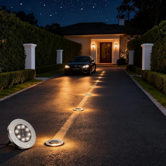 6/16/18 Pack Solar Lights Outdoor, IP44 Waterproof Solar Ground Lights with 8 Modes, Solar Powered Landscape | Lumora