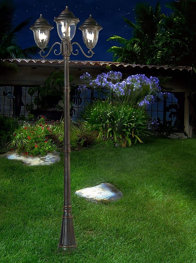 John Timberland Hepworth Traditional Outdoor Light Post and Cap Base Veranda Bronze 76 3/4" Accessory for Post | Lumora