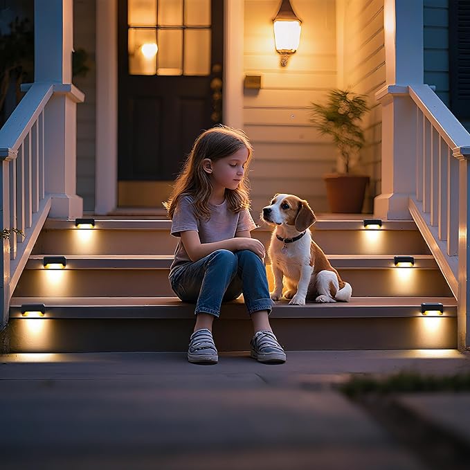 SOLPEX Solar Deck Lights, Solar Step Lights for Outside Waterproof Led Stair Light for Outdoor Fence, Balcony | Lumora