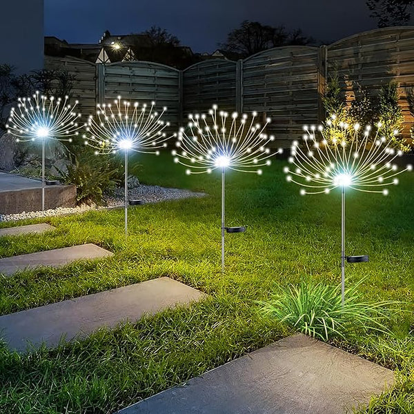 YOTOZU 4 PCS Solar Firework Light, Outdoor Solar Garden Decorative Lights 120 LED Powered 40 Copper Wires String | Lumora