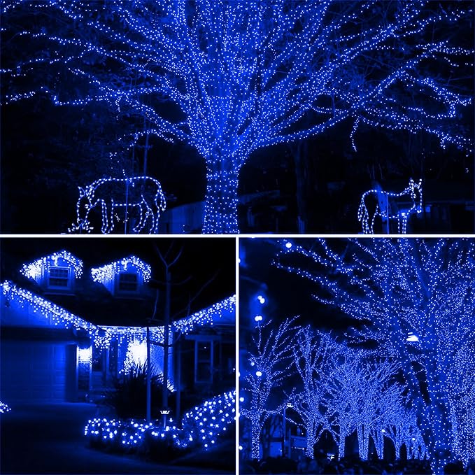 XTF2015 105ft 300 LED Christmas String Lights, End to End Plug 8 Modes Christmas Lights UL Certified Outdoor Indoor | Lumora