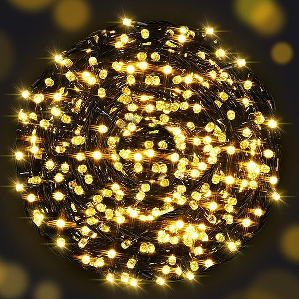AmyHomie Warm White Christmas Lights, 108Ft 300LED Plug-in Christmas String Lights,8 Modes Waterproof Fairy String | Lumora