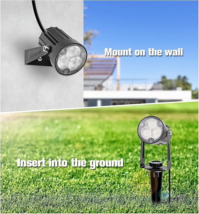 APONUO Metal Outdoor Solar Landscape Lights Solar Lights Outdoor Waterproof Solar Landscape Spotlight for Yard | Lumora