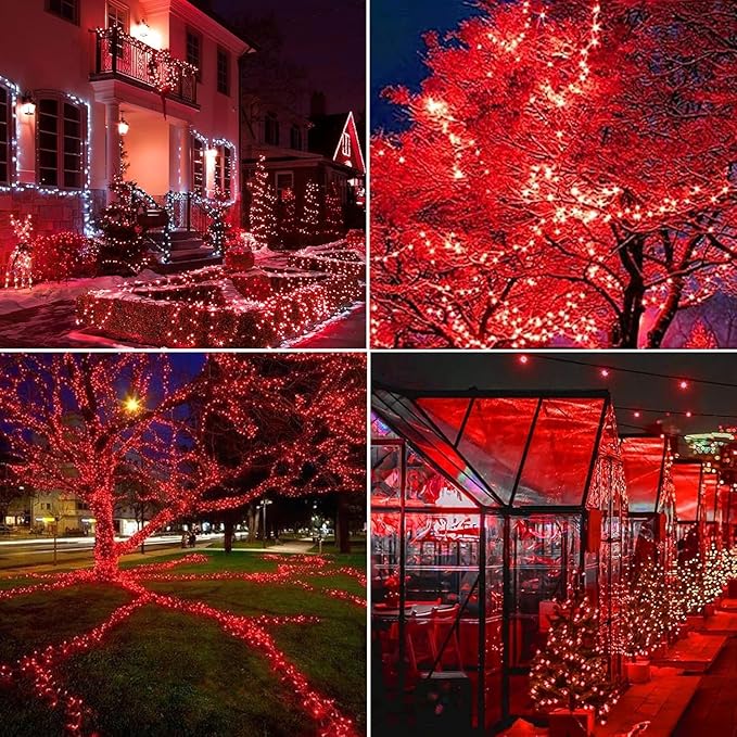Lomotech Solar String Lights Outdoor - 2 Pack Total 66ft 200LED Solar Fairy Lights Waterproof 8 Modes Twinkle | Lumora