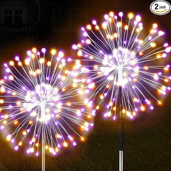 JJGoo Solar Firework Lights, 2 Pack 120 LEDs 2 Lighting Modes Solar Garden Lights Outdoor Waterproof for Yard Patio | Lumora
